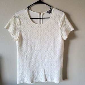 Market & Spruce short-sleeved Top, White, Sm